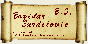 Božidar Šurdilović vizit kartica